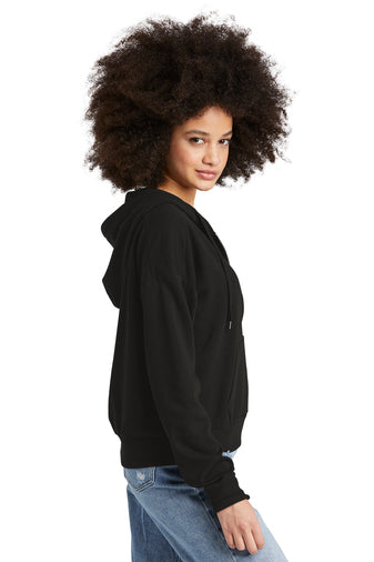 Football Ladies Bling 1/2 Zip Hoodie