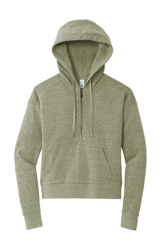 Football Ladies Bling 1/2 Zip Hoodie