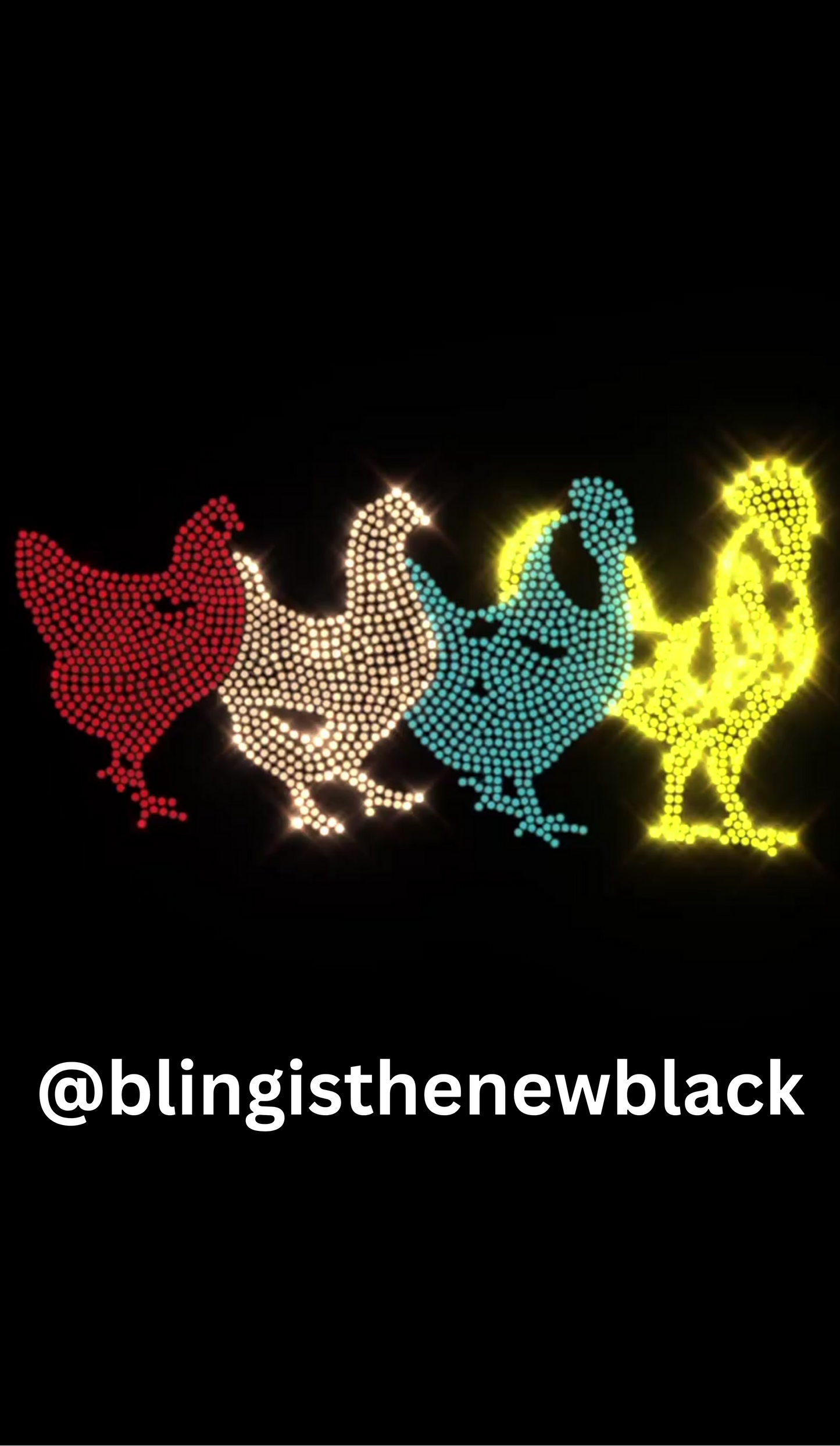Colorful Chickens Lady Bling Tribend Ladies Long Sleeve Crew YUMMY SOFT