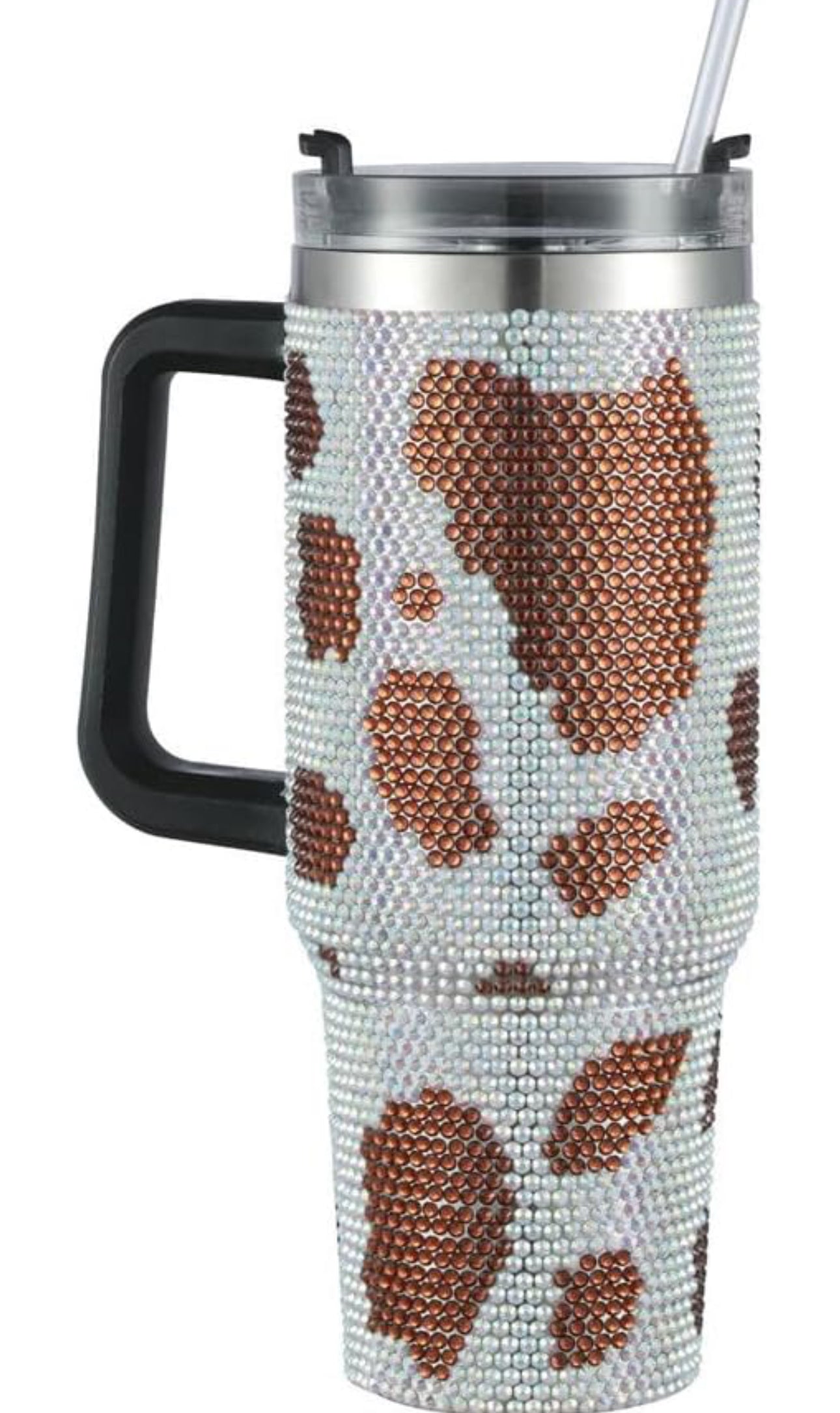 Cow Print Bling Tumbler 40oz