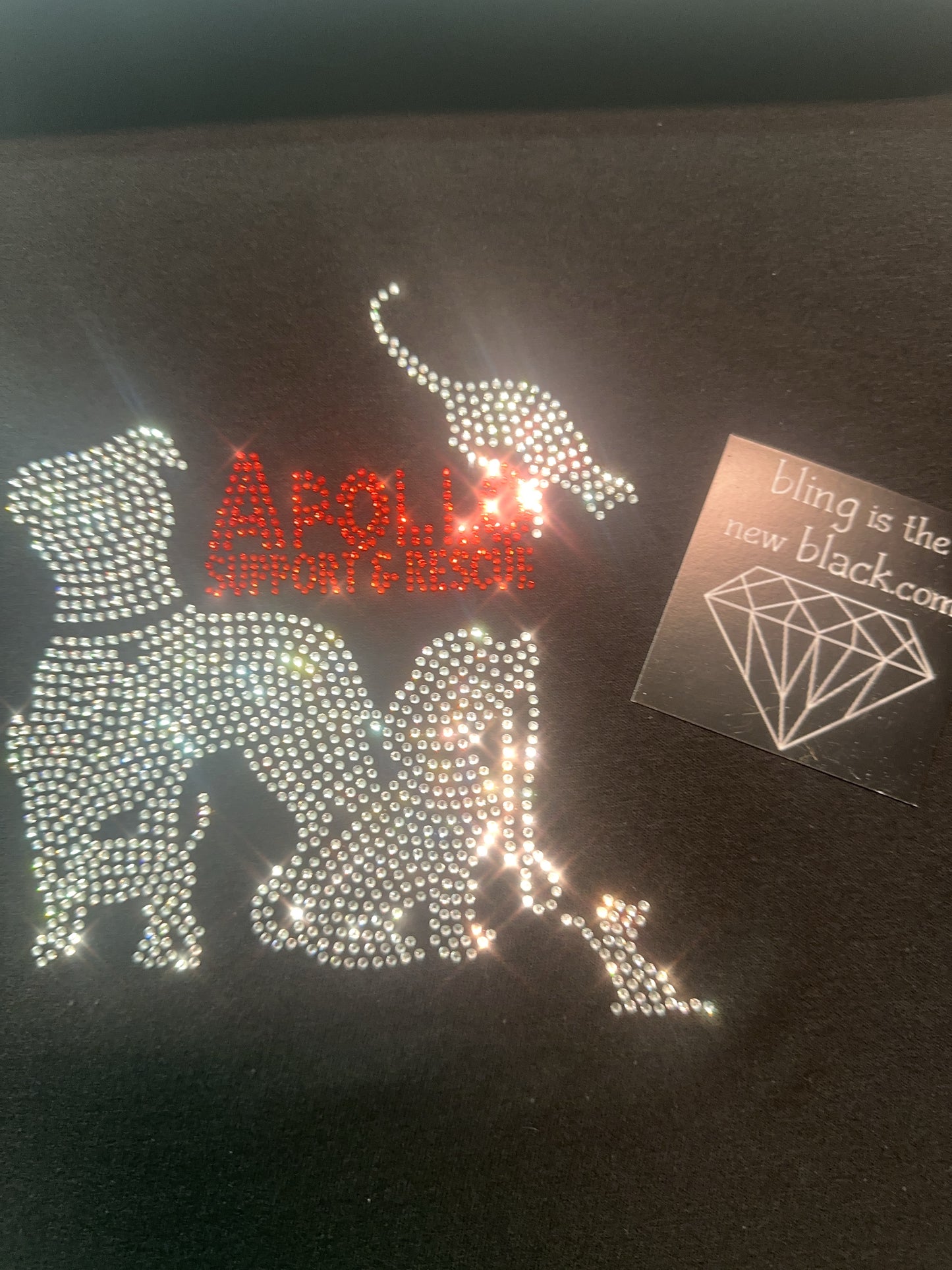 Apollo Support & Rescue Ladies Bling 1/2 Zip Hoodie