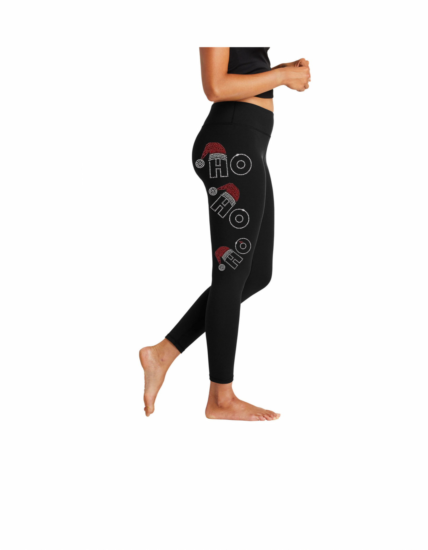 Ho Ho Ho Holiday Bling Yoga Pants