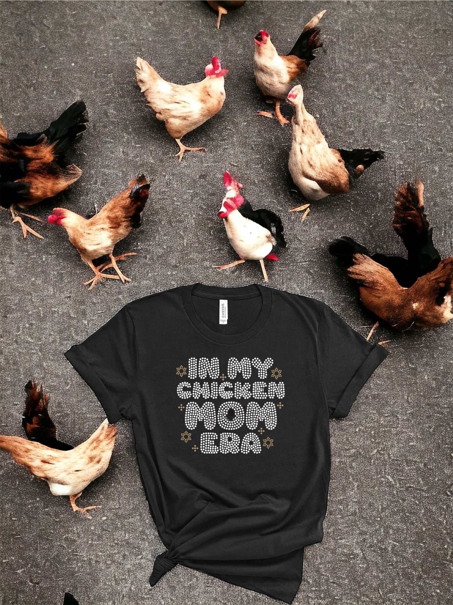 In my chicken mom era Bling Unisex Crew