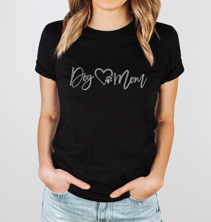 Dog Mom Bling Unisex Crew