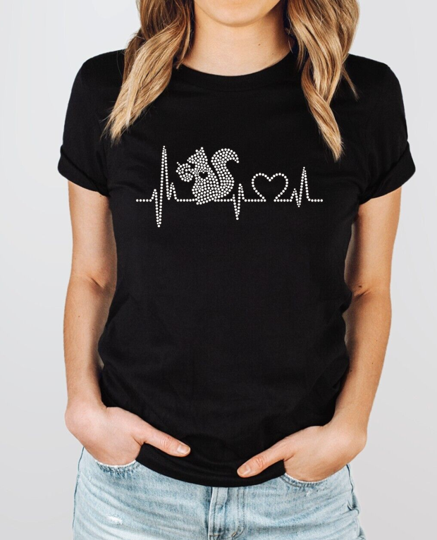 Squirrel Love Bling Unisex Crew Little Thumbelina