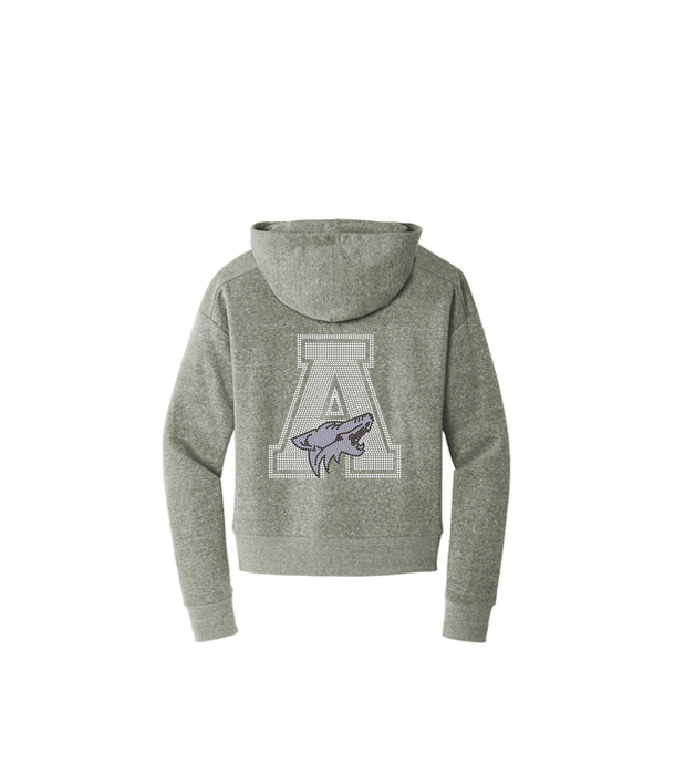 Anna Coyotes Ladies Bling 1/2 Zip Hoodie