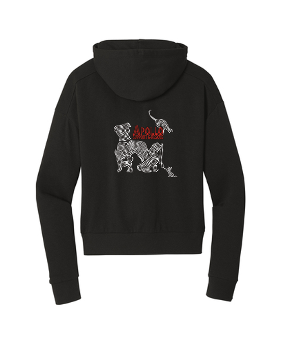 Apollo Support & Rescue Ladies Bling 1/2 Zip Hoodie