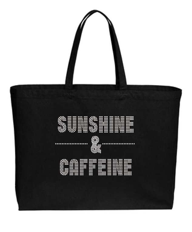 Sunshine & Caffeine Jumbo Bling Tote