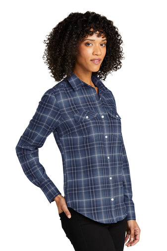 Rock N Roll Ladies Bling Plaid Shirt