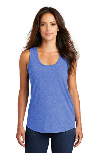 Barnyard Barbie Bling Tri Blend Racer Tank