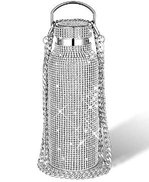 Bling Stainless Steel Water Bottle With Chain 500ml/25oz