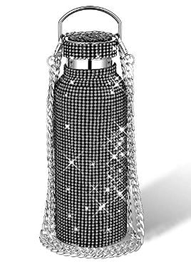 Bling Stainless Steel Water Bottle With Chain 500ml/25oz