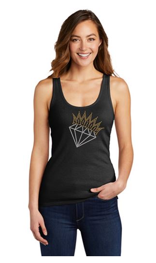 Crown Diamond Ladies Bling Tank