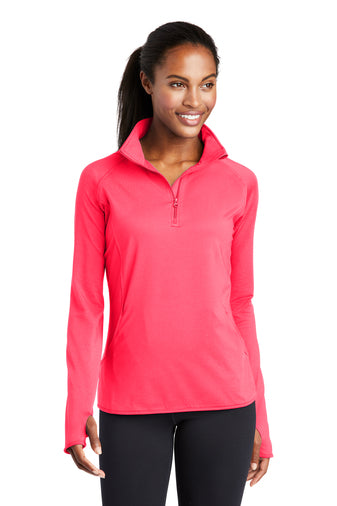 Girls Just Wanna Have Fun Bling Thumb Hole 1/4 Zip Pullover
