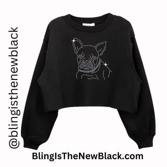 Frenchie modern raw edge seams sweatshirt