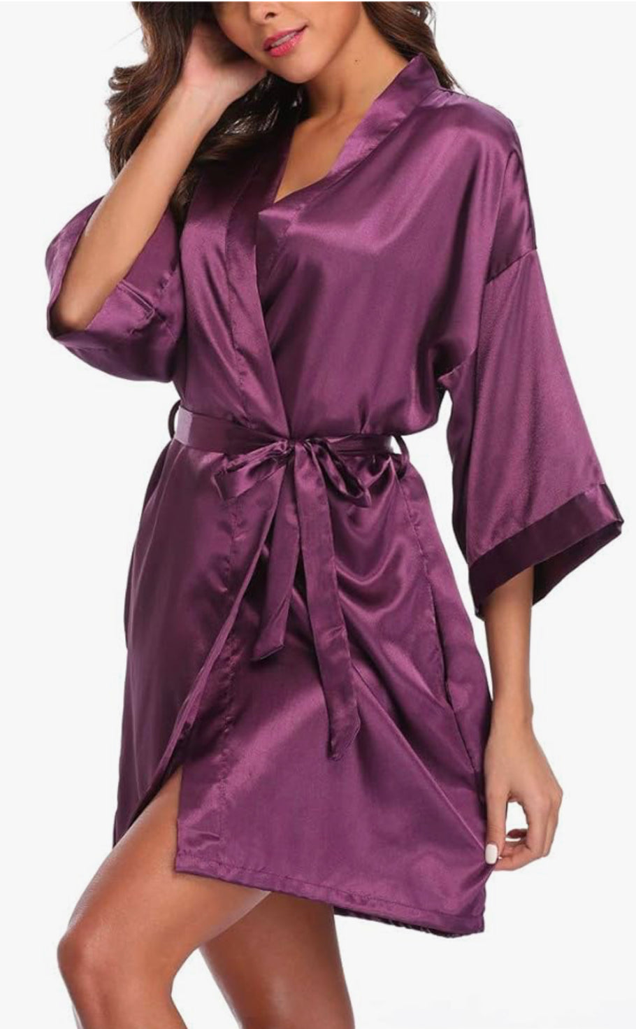 All I Want For Christmas Is You Bling Ladies Satin Shorty Robe