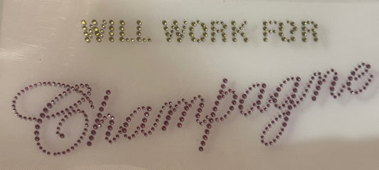 Will work for champagne crystal iron on