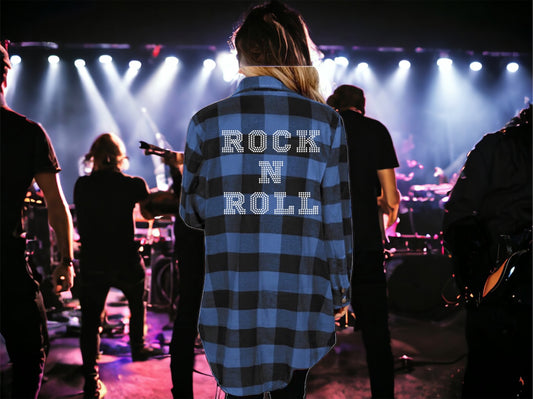 Rock N Roll Flannel Bling Jacket S-2X