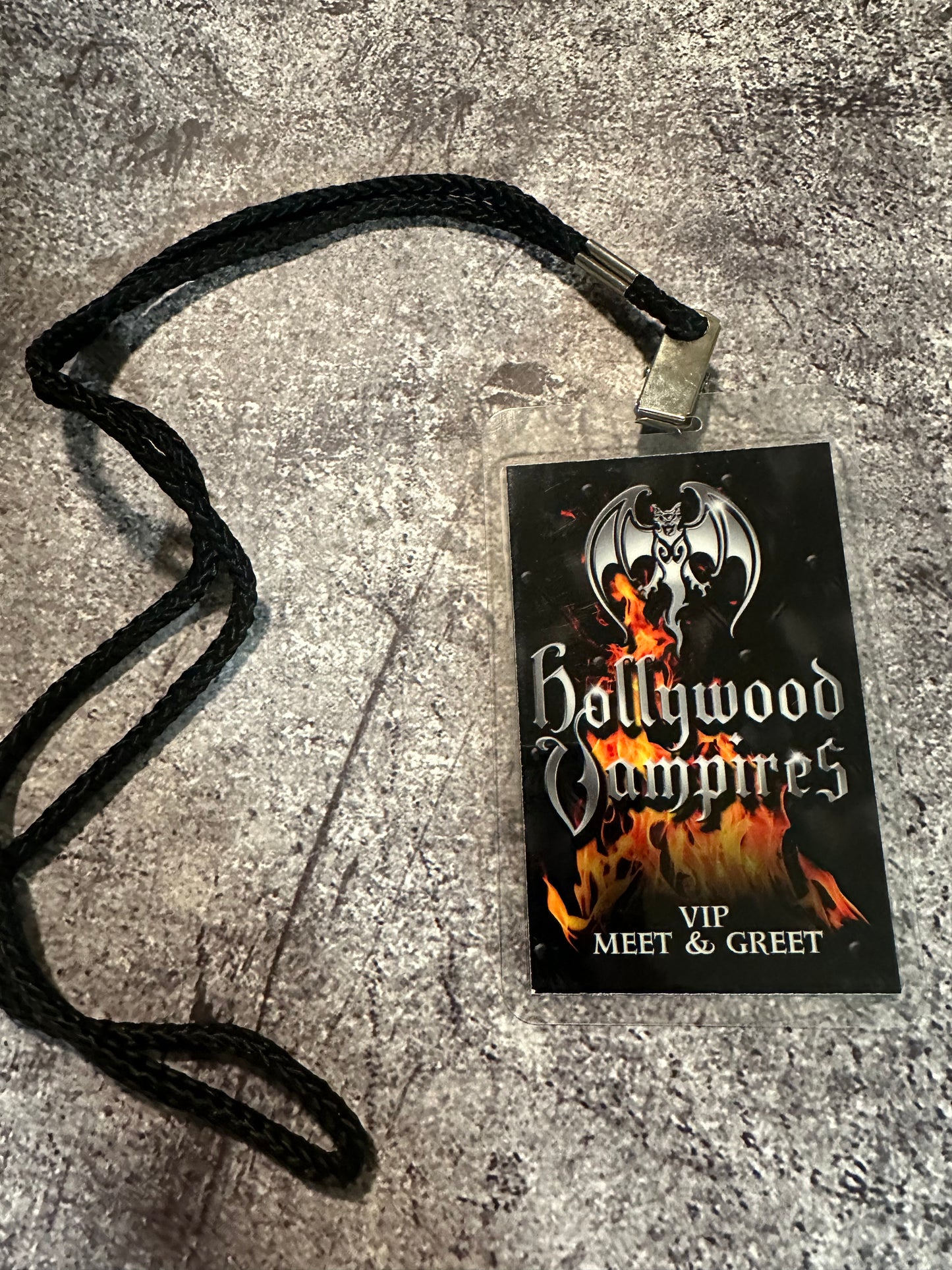 Hollywood Vampires VIP Meet & Greet Laminated Lanyard