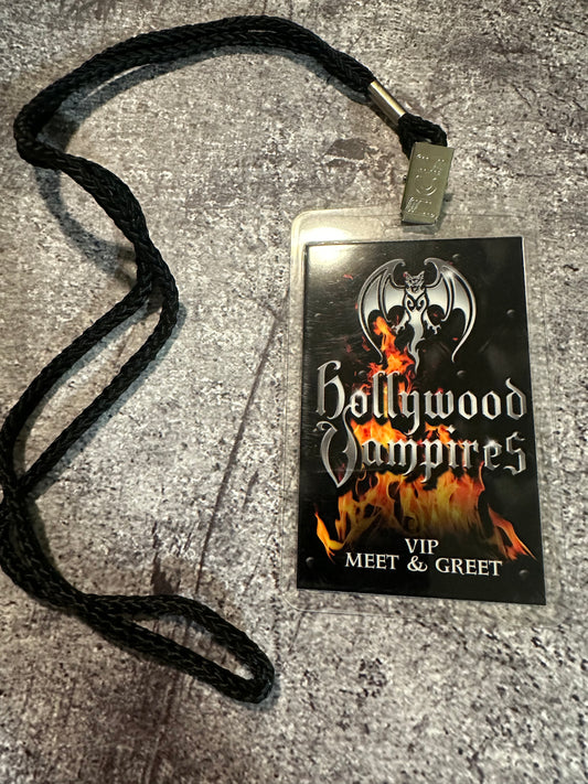 Hollywood Vampires VIP Meet & Greet Laminated Lanyard