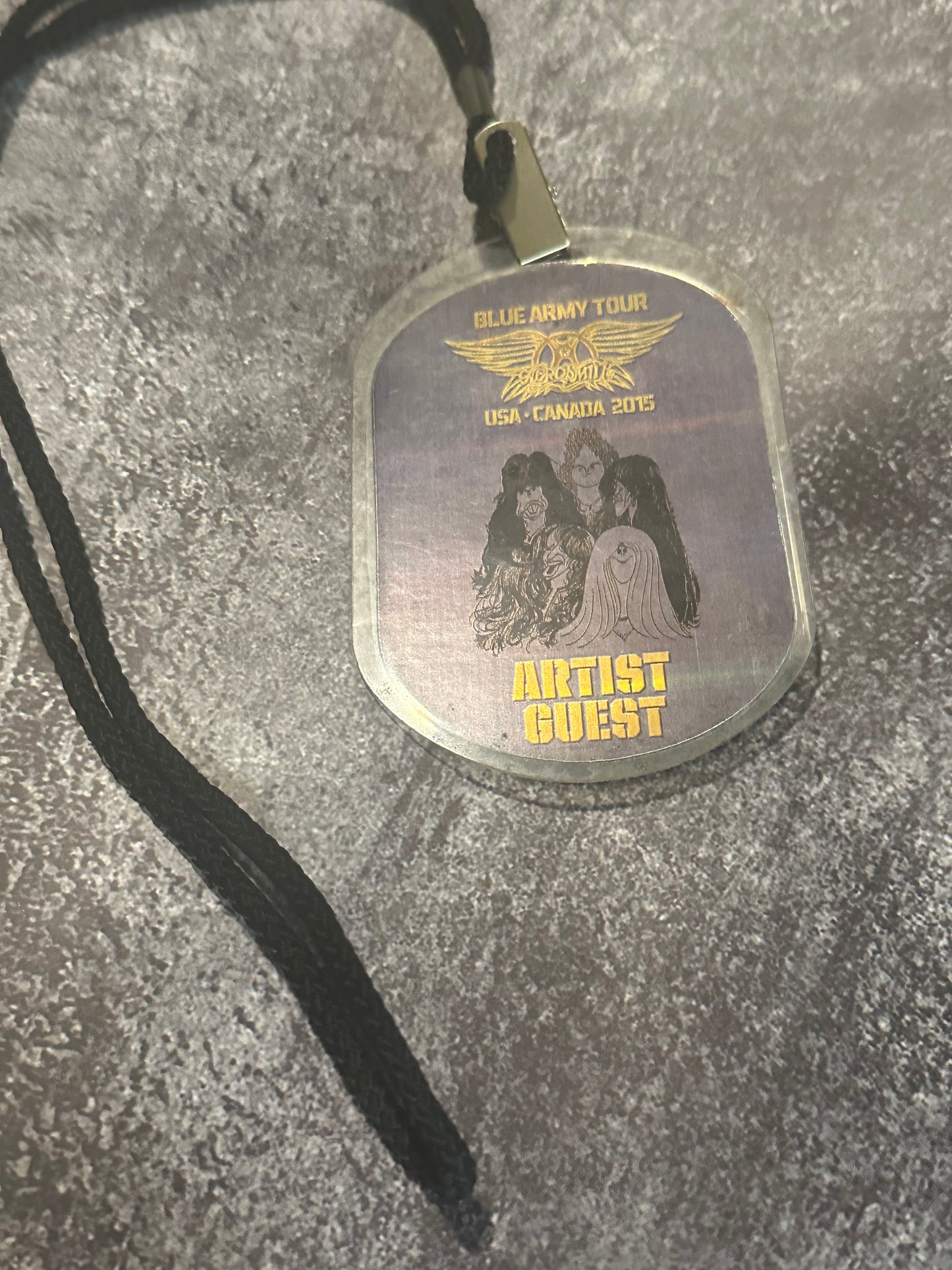 Aerosmith Artist Guest Laminated Lanyard Backstage Pass