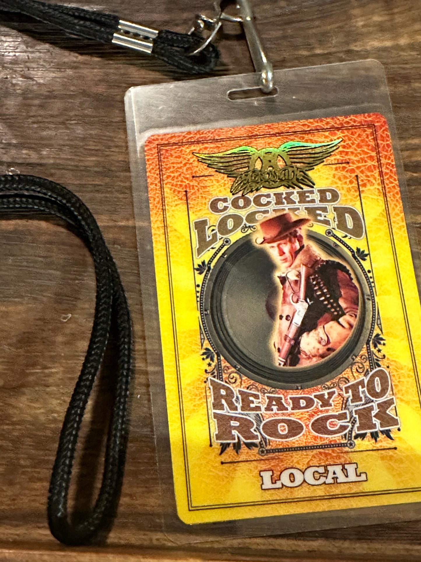 Aerosmith Artist Laminated Lanyard Backstage Pass