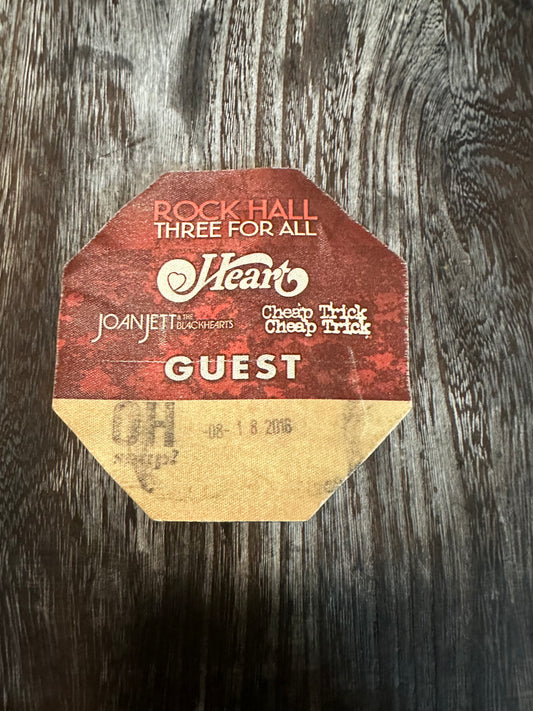 Heart Joan Jett Cheap Trick Working Backstage Pass 2016