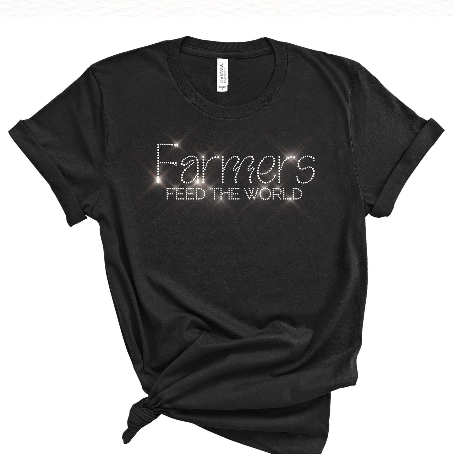 Farmers Feed The World Bling Unisex Crew