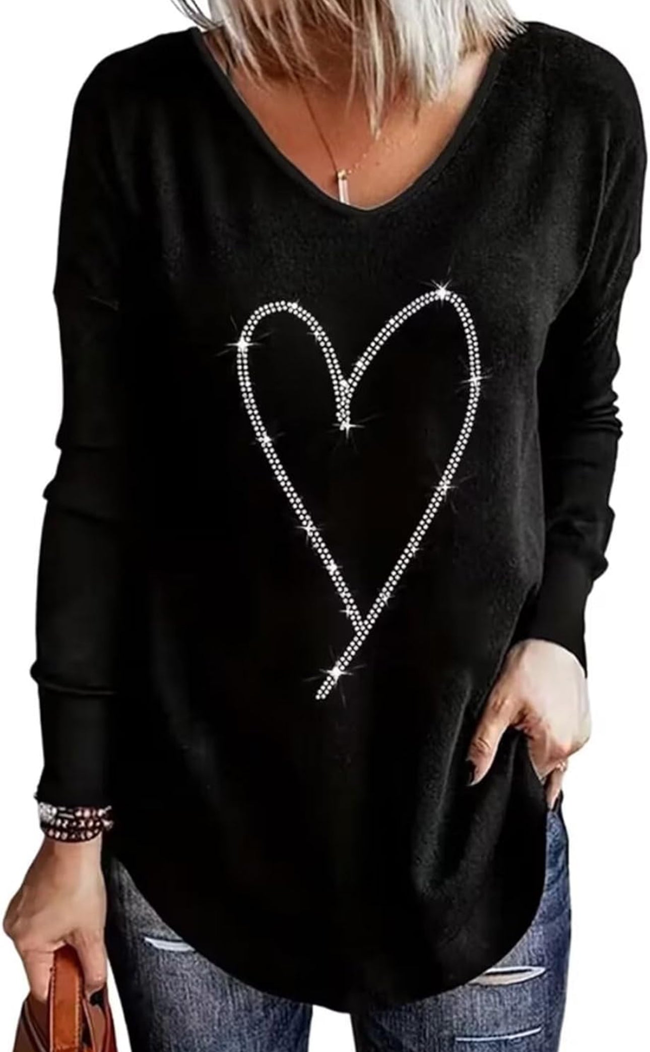 Heart Bling V Tunic