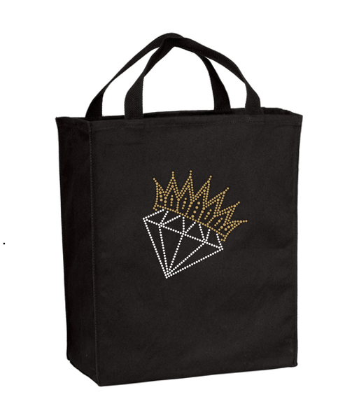 Crown Diamond Bling Grocery Tote