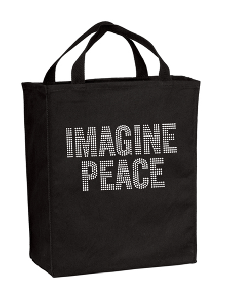 Imagine Peace Bling Grocery Tote