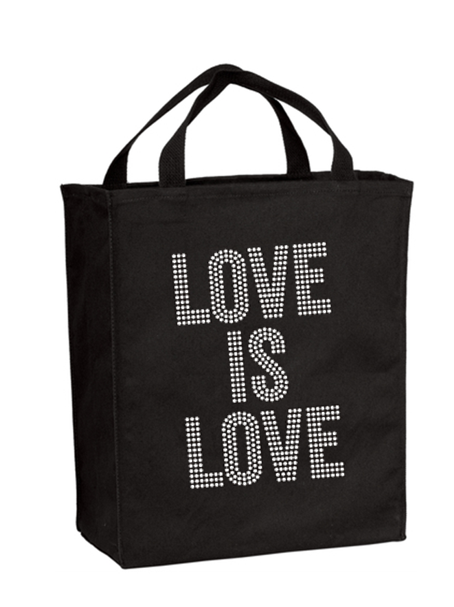 Love Is Love Bling Grocery Tote