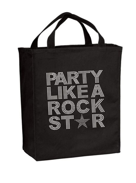 Party Like A Rock Star Bling Grocery Tote