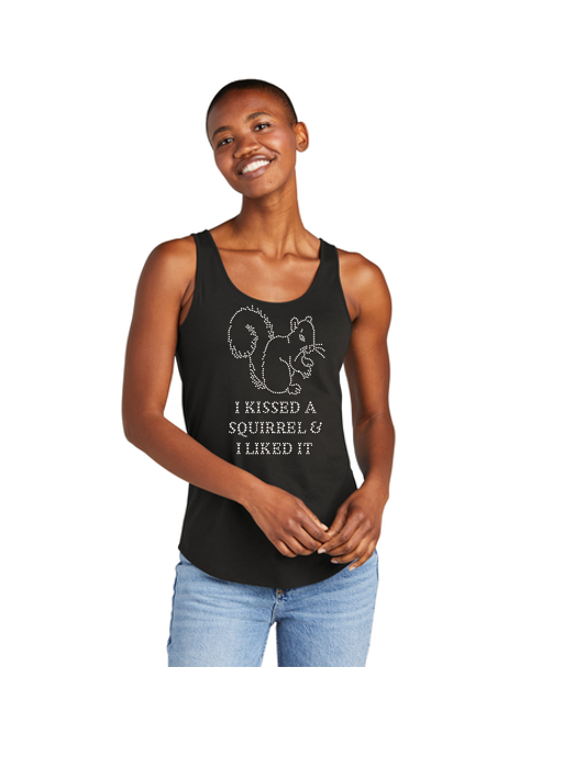 I Kissed A Squirrel & I Liked It Pink Lightning Bling Relaxed Tank