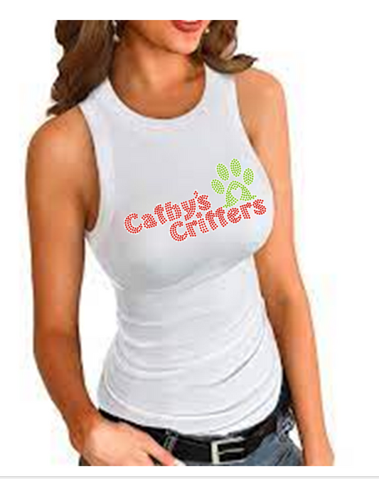 Cathy's Critters Longer Fitted Bling Tank