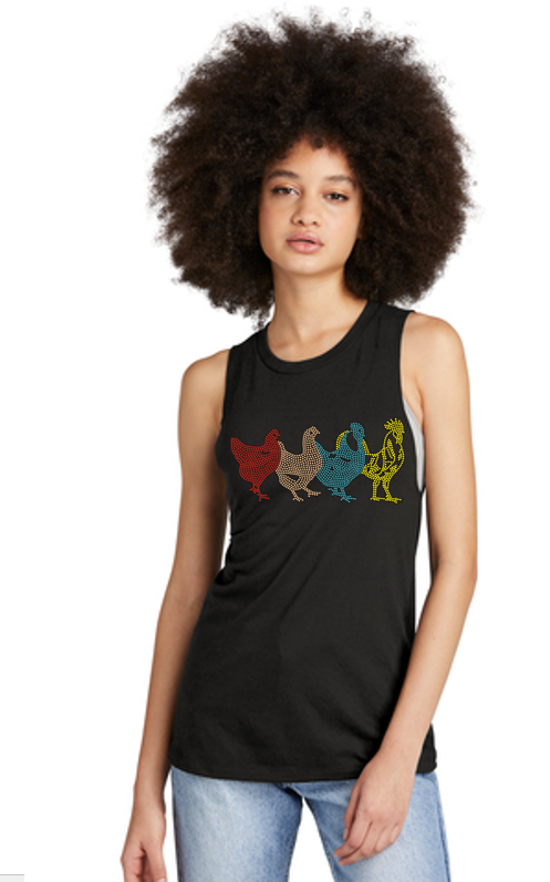 Chickens Bling Muscle Tank