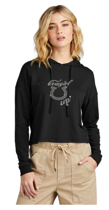 Cowgirl Up Bling Lightweight Triblend Hoodie NEW STYLE