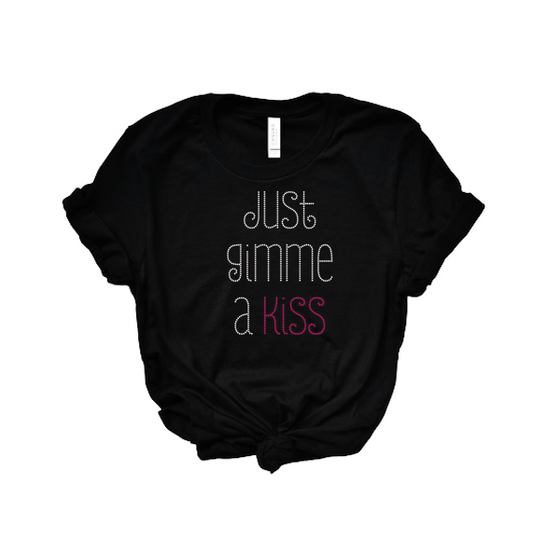 Just Gimme A Kiss Bling Unisex Crew