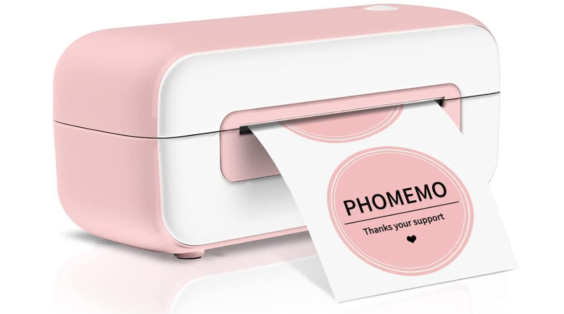 Phomemo PM-246S USB Pink Label Printer, Thermal Label Printer for Shipping Packages & Small Business