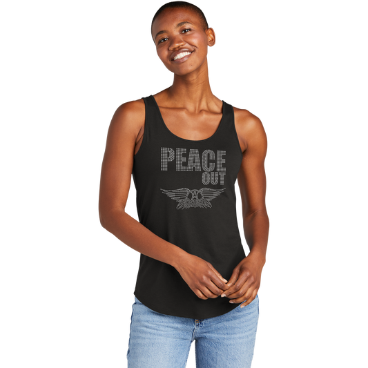 Peace Out Bling Luxe Drapey Tank