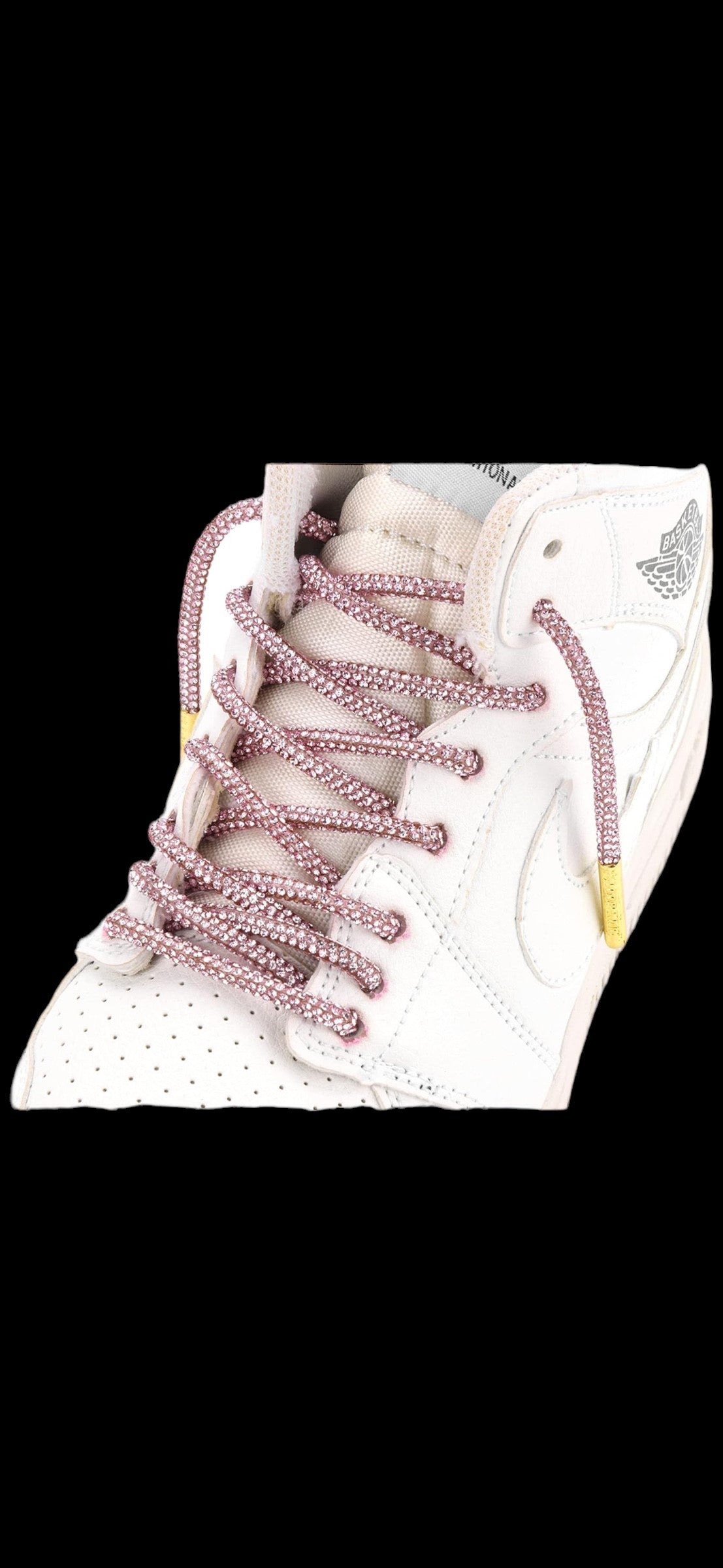 Pink Lightning Thumbelina PINK Rhinestone Bling Shoelaces