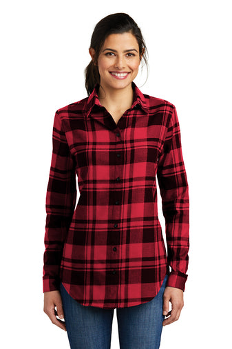 Dogs Before Dudes Bling Flannel Tunic