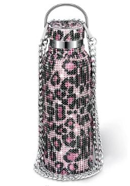 Bling Stainless Steel Water Bottle With Chain 500ml/25oz
