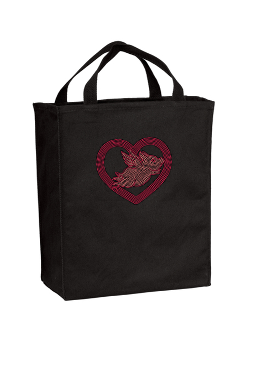 Flying Pigs Animal Sanctuary Bling Tote