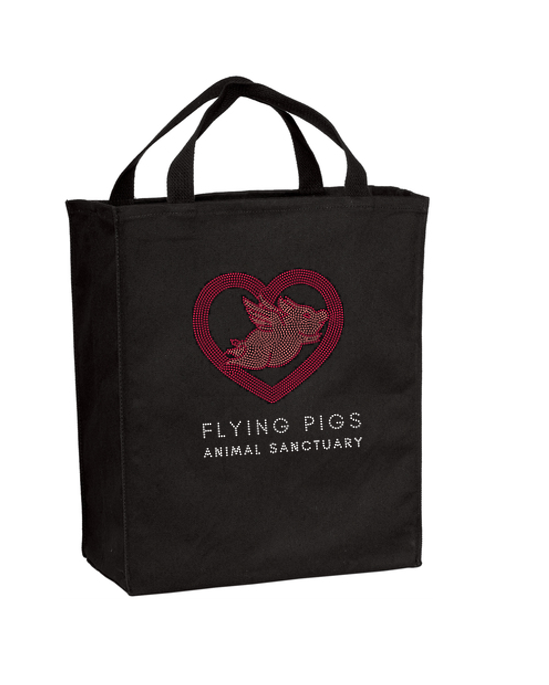 Flying Pigs Animal Sanctuary Bling Tote