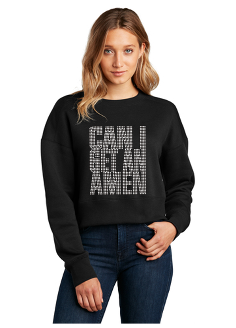 Can I Get An Amen Bling Boxy Fleece NEW STYLE UP TO 4XL