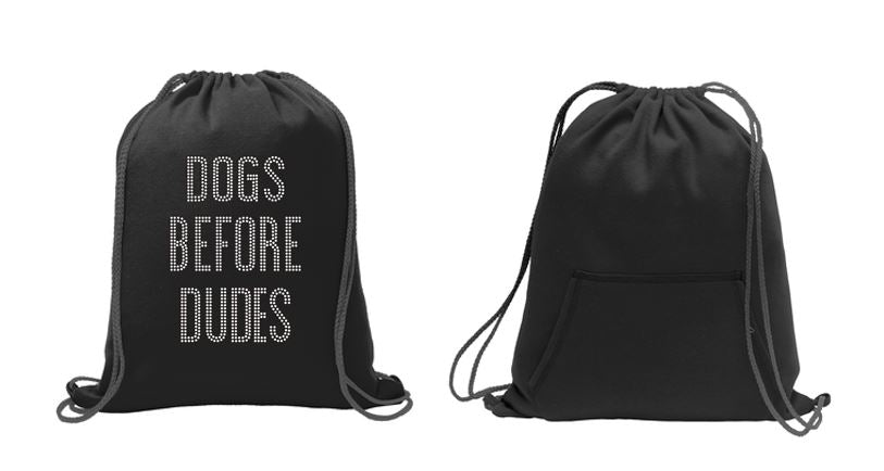 Dogs Before Dudes Bling Fleece Backpack