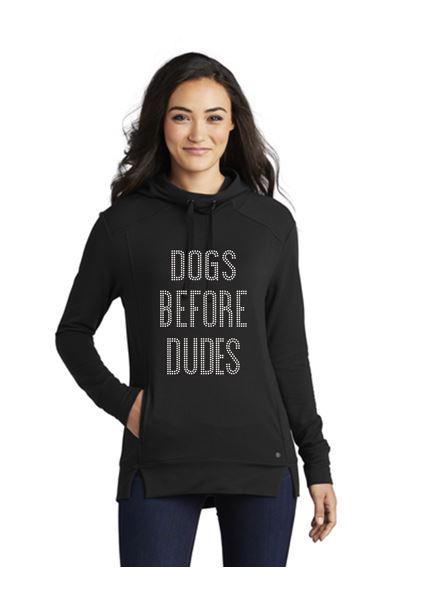 Dogs Before Dudes Bling Pullover Fleece Luuma Hoodie