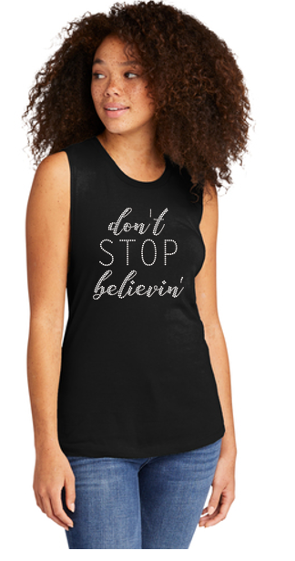 Don't Stop Believin'  Bling Festival Tank