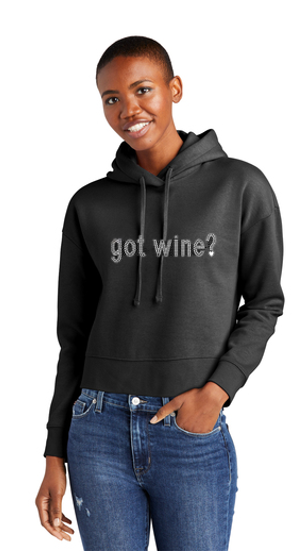 got wine? Bling Pullover Fleece Hoodie